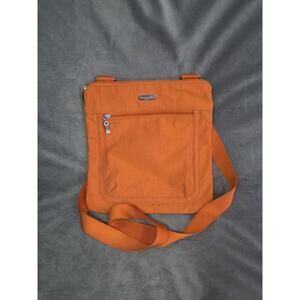 Baggallini Crossbody Bag Orange Nylon Travel Purse Pink Lined Organizer Medium